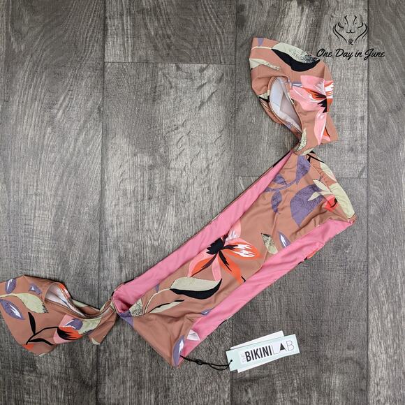 Bikini Lab Ruffle Bandeau Bikini Top Swimsuit Size XXL - Picture 4 of 4